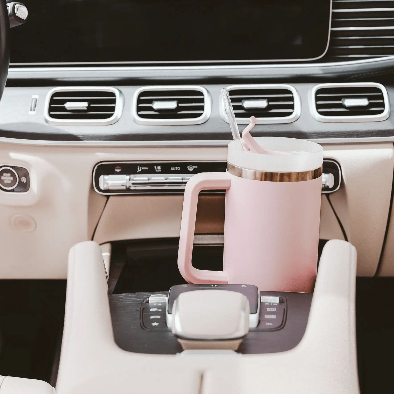 Blush Pink Metal 40 oz Tumbler - SwagglyLife Home & Fashion